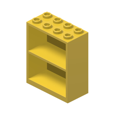 Homemaker Bookcase 2 x 4 x 4 · Réf. BrickLink 1 · Couleur BrickLink : Yellow