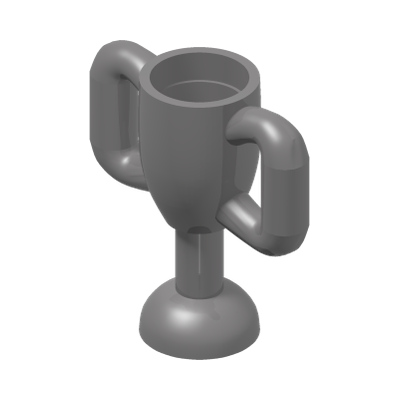 Minifigure, Utensil Trophy Cup Small · LEGO 6181576 (réf. BrickLink 10172) · Couleur BrickLink : Flat Silver