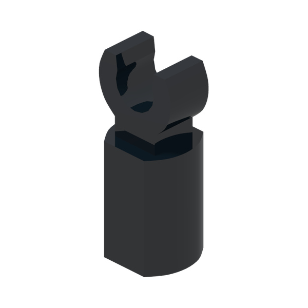 HOLDER Ø3.2 W/TUBE Ø3.2 HOLE · Black (réf. BrickLink Black)