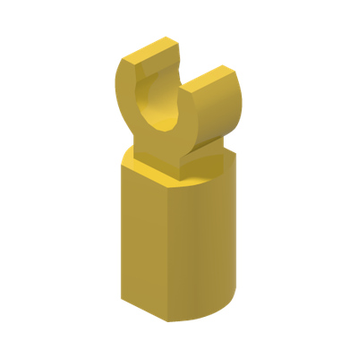 HOLDER Ø3.2 W/TUBE Ø3.2 HOLE · LEGO 6341463 (réf. BrickLink 11090) · Bright Yellow (réf. BrickLink Yellow)