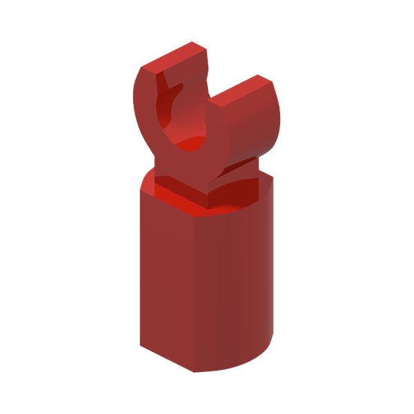 HOLDER Ø3.2 W/TUBE Ø3.2 HOLE · Bright Red (réf. BrickLink Red)