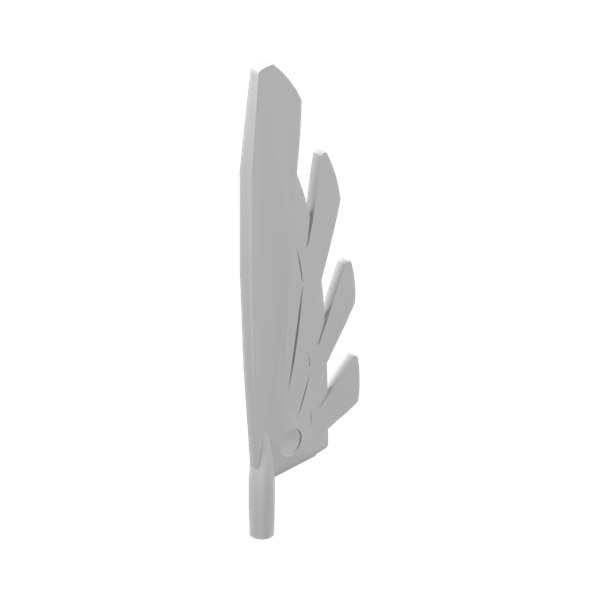 Wing 9L with Stylized Feathers · LEGO 6024602 (réf. BrickLink 11091) · Couleur BrickLink : White