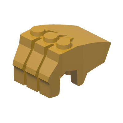 Hand Gorilla Fist (fits Minifigure Hand) · LEGO 6334275 (réf. BrickLink 11092) · Couleur BrickLink : Pearl Gold