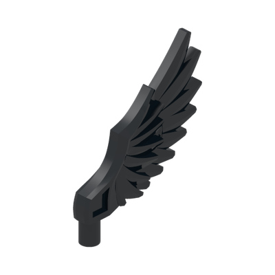 Minifigure Wing Feathered · Couleur BrickLink : Black