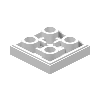 FLAT TILE 2X2 INV. · LEGO 6013866 (réf. BrickLink 11203) · White (réf. BrickLink White)