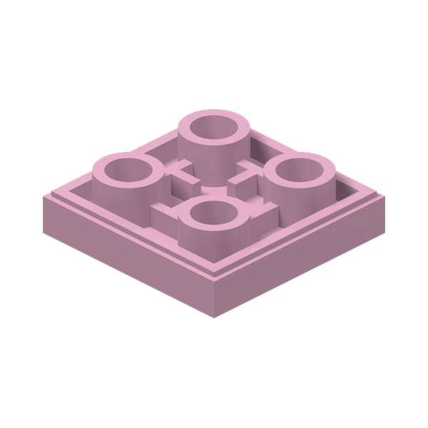 FLAT TILE 2X2 INV. · Light Purple (réf. BrickLink Bright Pink)