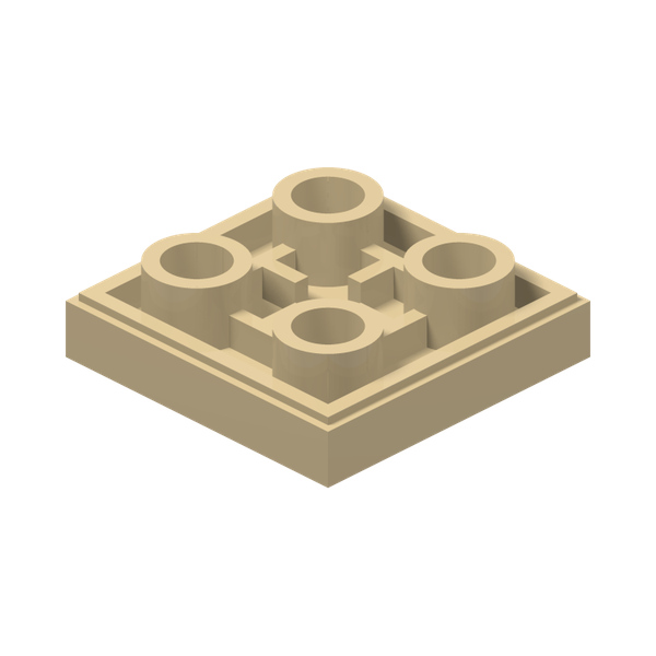 FLAT TILE 2X2 INV. · Brick Yellow (réf. BrickLink Tan)