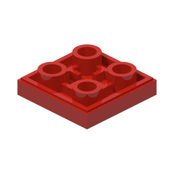 FLAT TILE 2X2 INV. · Bright Red (réf. BrickLink Red)
