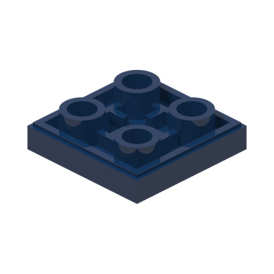 FLAT TILE 2X2 INV. · Earth Blue (réf. BrickLink Dark Blue)