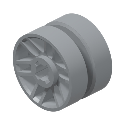 RIM NARROW Ø14,6X9,9 HOLE Ø 3,2 · Medium Stone Grey (réf. BrickLink Light Bluish Gray)