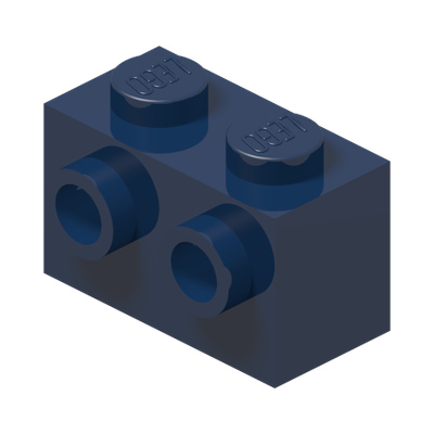 BRICK 1X2 W. 2 KNOBS · Earth Blue (réf. BrickLink Dark Blue)