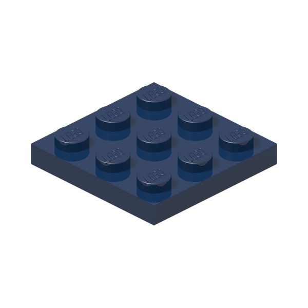 PLATE 3X3 · Earth Blue (réf. BrickLink Dark Blue)