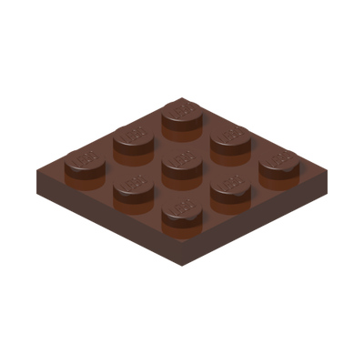 PLATE 3X3 · Reddish Brown (réf. BrickLink Reddish Brown)