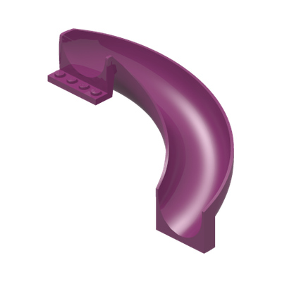 Slide Playground 7 x 12 x 8 1/3 Curved 180 degrees · LEGO 6378798 (réf. BrickLink 11267) · Couleur BrickLink : Magenta