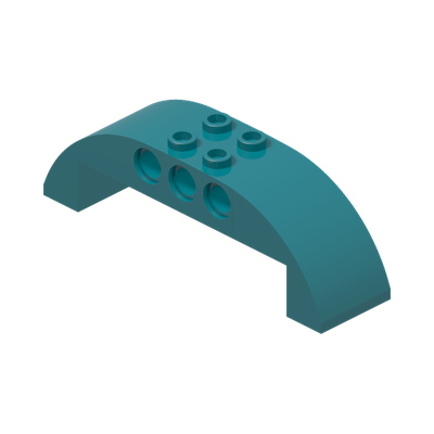Slope, Curved 8 x 2 x 2 Double · LEGO 6391154 (réf. BrickLink 11290) · Couleur BrickLink : Dark Turquoise