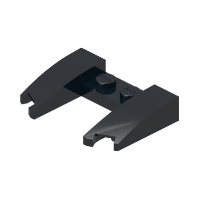 FRONT 4X3X2/3, W/ BOW · Black (réf. BrickLink Black)