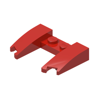 FRONT 4X3X2/3, W/ BOW · Bright Red (réf. BrickLink Red)