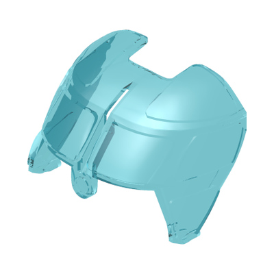 Glass for Aircraft Fuselage Curved Forward 6 x 8 Top · LEGO 6239384 (réf. BrickLink 11297) · Couleur BrickLink : Trans-Light Blue
