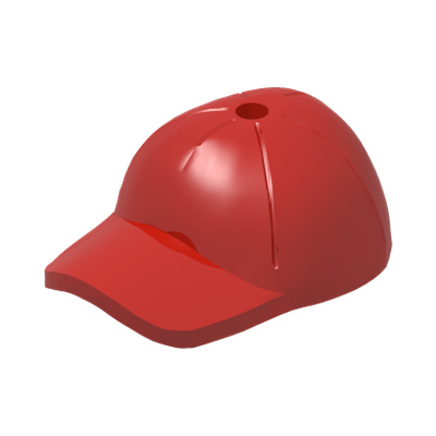 FIGUR HEAD CLOTHING NO 6 · LEGO 6032178 (réf. BrickLink 11303) · Bright Red (réf. BrickLink Red)