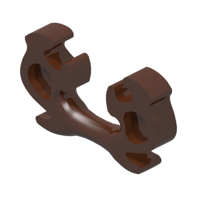 Minifigure, Helmet Ninja Horn Elaborate · LEGO 6116638 (réf. BrickLink 11437) · Couleur BrickLink : Reddish Brown
