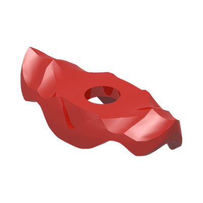 Minifigure Armor Shoulder Pads with Ridges · LEGO 6020757 (réf. BrickLink 11438) · Couleur BrickLink : Red