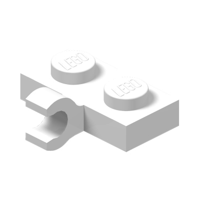 PLATE 1X2 W. 1 HORIZONTAL SNAP · White (réf. BrickLink White)
