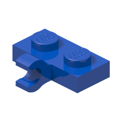 PLATE 1X2 W. 1 HORIZONTAL SNAP · Bright Blue (réf. BrickLink Blue)