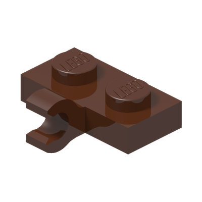 PLATE 1X2 W. 1 HORIZONTAL SNAP · Reddish Brown (réf. BrickLink Reddish Brown)