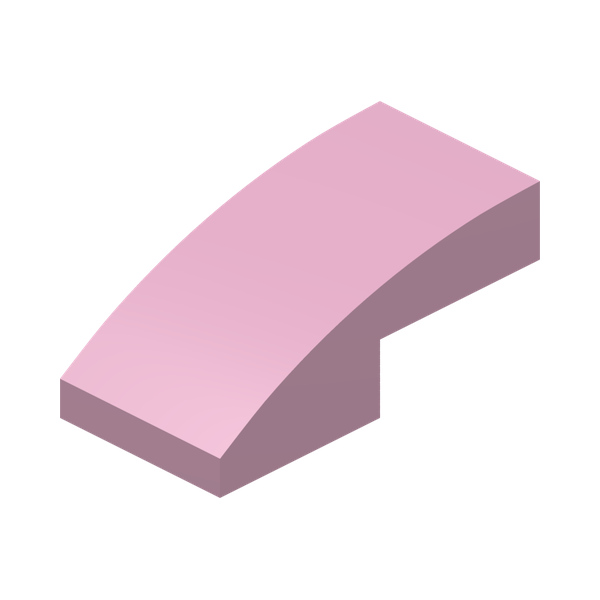 PLATE W. BOW 1X2X2/3 · Light Purple (réf. BrickLink Bright Pink)