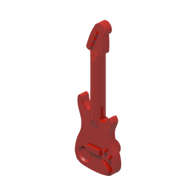 ELECTRIC GUITAR SHAFT Ø3.2 · LEGO 6121723 (réf. BrickLink 11640) · Bright Red (réf. BrickLink Red)
