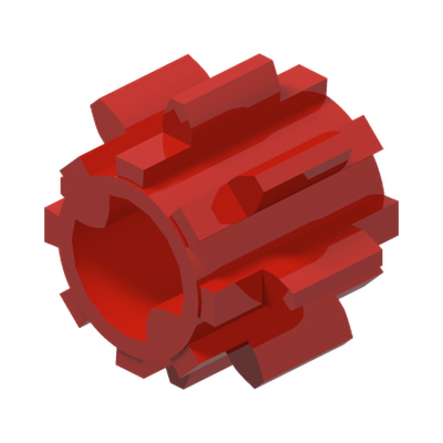 Z8 GEAR WITHOUT FRICTION · LEGO 6036545 (réf. BrickLink 11955) · Bright Red (réf. BrickLink Red)
