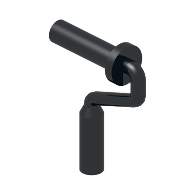 PAINT ROLLER W. Ø3.2 SHAFT · LEGO 6192778 (réf. BrickLink 12885) · Black (réf. BrickLink Black)