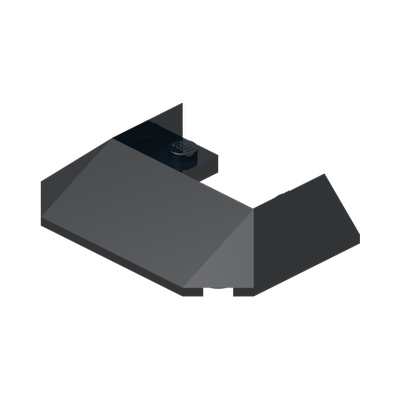 Wedge 6 x 4 Cutout (Train Roof) with 5 Large Bottom Tubes · LEGO 6031790 (réf. BrickLink 13269) · Couleur BrickLink : Black
