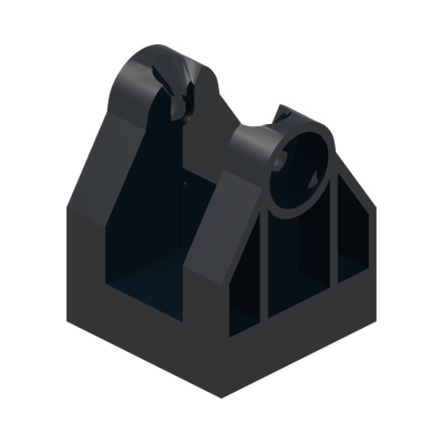 Duplo Drum Reel Holder 2 x 2 x 2 · LEGO 6036717 (réf. BrickLink 13358) · Couleur BrickLink : Black