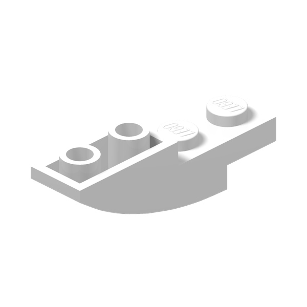 BRICK 1X4X1 INV. BOW · White (réf. BrickLink White)