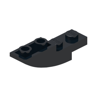 BRICK 1X4X1 INV. BOW · Black (réf. BrickLink Black)