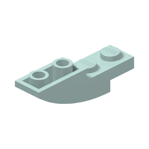 Slope, Curved, Inverted 4 x 1 · Aqua (réf. BrickLink Light Aqua)