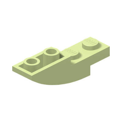 Slope, Curved, Inverted 4 x 1 · Spring Yellowish Green (réf. BrickLink Yellowish Green)