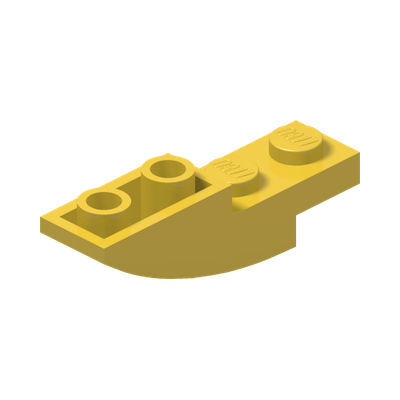 BRICK 1X4X1 INV. BOW · Bright Yellow (réf. BrickLink Yellow)