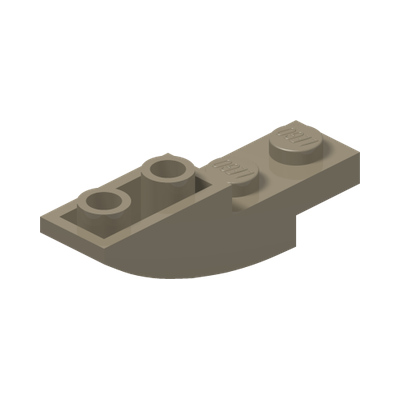 BRICK 1X4X1 INV. BOW · Sand Yellow (réf. BrickLink Dark Tan)