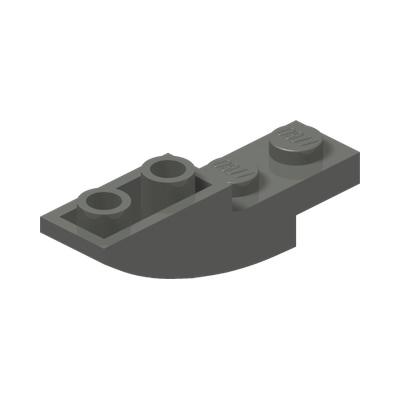 BRICK 1X4X1 INV. BOW · Dark Stone Grey (réf. BrickLink Dark Bluish Gray)