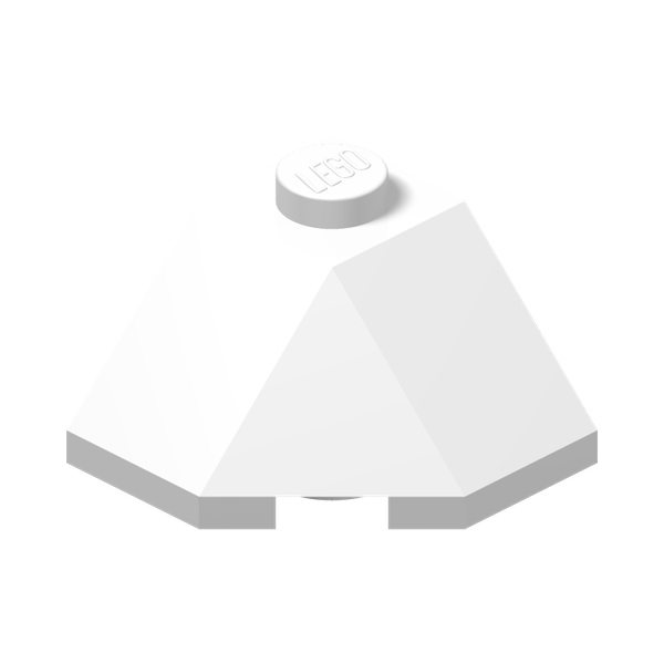 ROOF TILE 2X2X1 45 DEGR. - BOT. 45 DEGR. · White (réf. BrickLink White)