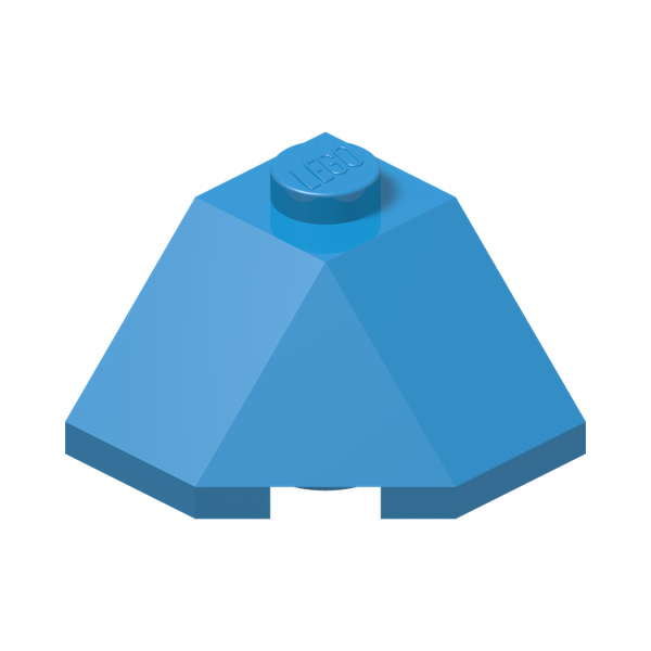 ROOF TILE 2X2X1 45 DEGR. - BOT. 45 DEGR. · Dark Azur (réf. BrickLink Dark Azure)