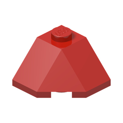 ROOF TILE 2X2X1 45 DEGR. - BOT. 45 DEGR. · Bright Red (réf. BrickLink Red)
