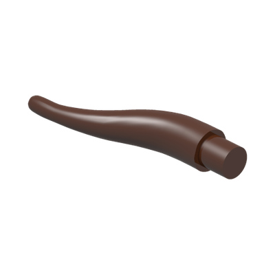 HORN 2,5M Ø3,2 WITH SHAFT · Reddish Brown (réf. BrickLink Reddish Brown)