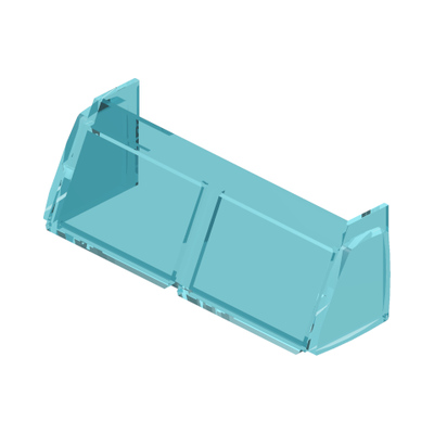 Glass for Windscreen 2 x 6 x 2 Train · LEGO 6275046 (réf. BrickLink 13756) · Couleur BrickLink : Trans-Light Blue