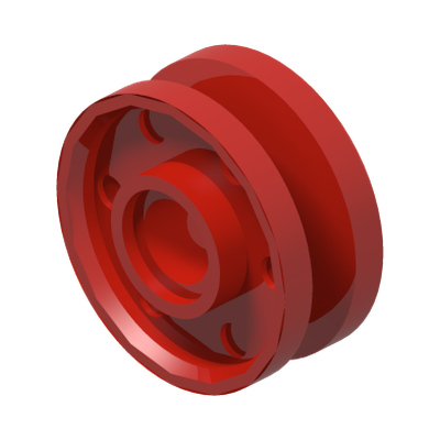 RIM NARROW Ø18x7 W HOLE Ø4.8 · LEGO 6048859 (réf. BrickLink 13971) · Bright Red (réf. BrickLink Red)