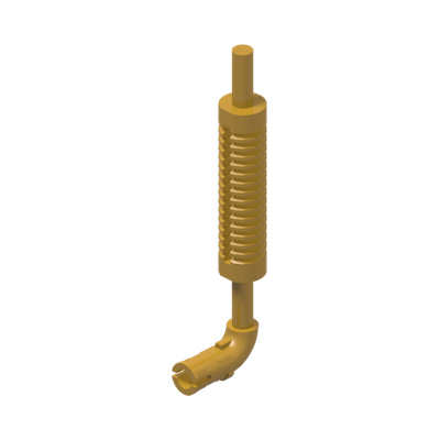 Vehicle, Exhaust Pipe with Technic Pin, Flat End and Pin with Round Hole · LEGO 6109580 (réf. BrickLink 14682) · Couleur BrickLink : Pearl Gold