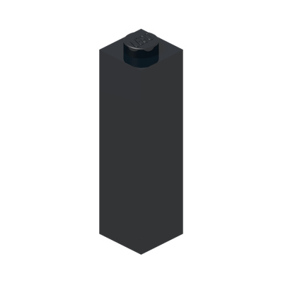 BRICK 1X1X3 · Black (réf. BrickLink Black)