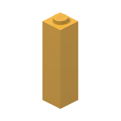 Brick 1 x 1 x 3 · Couleur BrickLink : Bright Light Orange